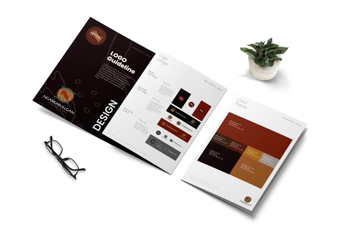 Ngarrabullgan branding rollout materials designed by TMCreation