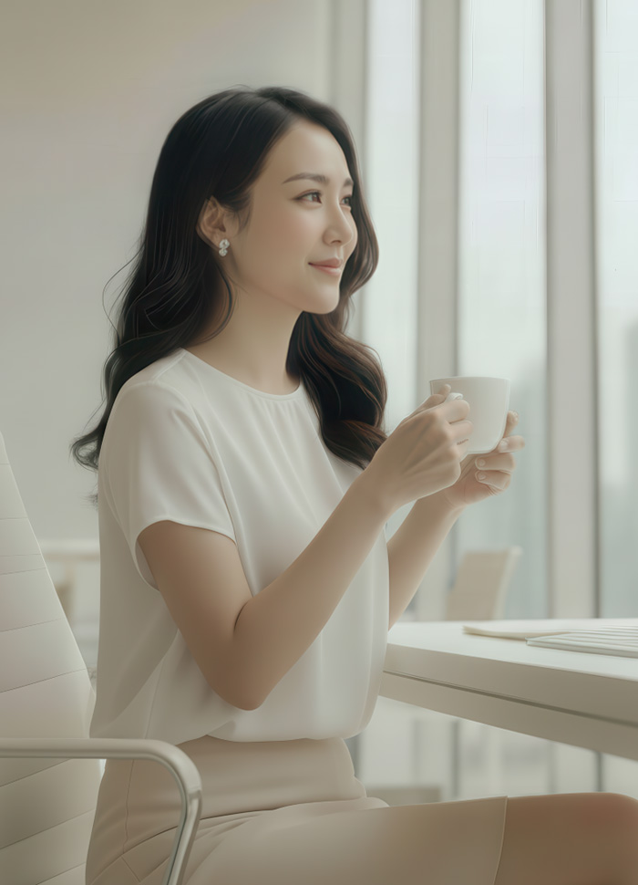 Person reflecting on ideas during the creative process at TMCreation