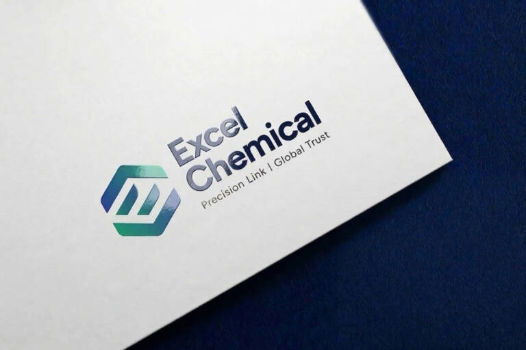 化学品商社、エクセルケミカル株式会社のコーポレートロゴデザイン