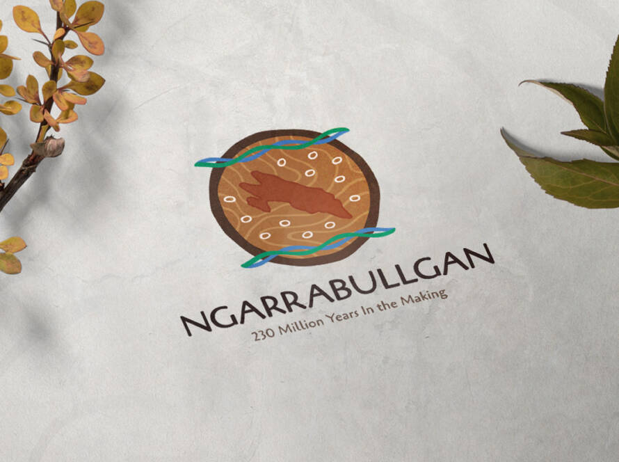 NNTAC（ナラブールガン・ネイティブ・タイトル・アボリジニ・コーポレーション）のために制作されたNgarrabullganのロゴデザイン。オーストラリアの文化的アイデンティティを尊重し、TMCreationが手掛けたシンボルマーク。